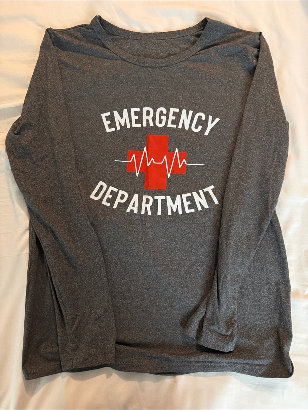 Emergency Department Graphic Long-Sleeve Shirt - Charcoal